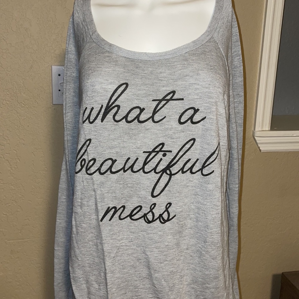Grey graphic sweater